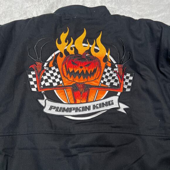DISNEY THE NIGHTMARE BEFORE CHRISTMAS JACK SKELLINGTON FLAMING RACING JACKET - Picture 5 of 5